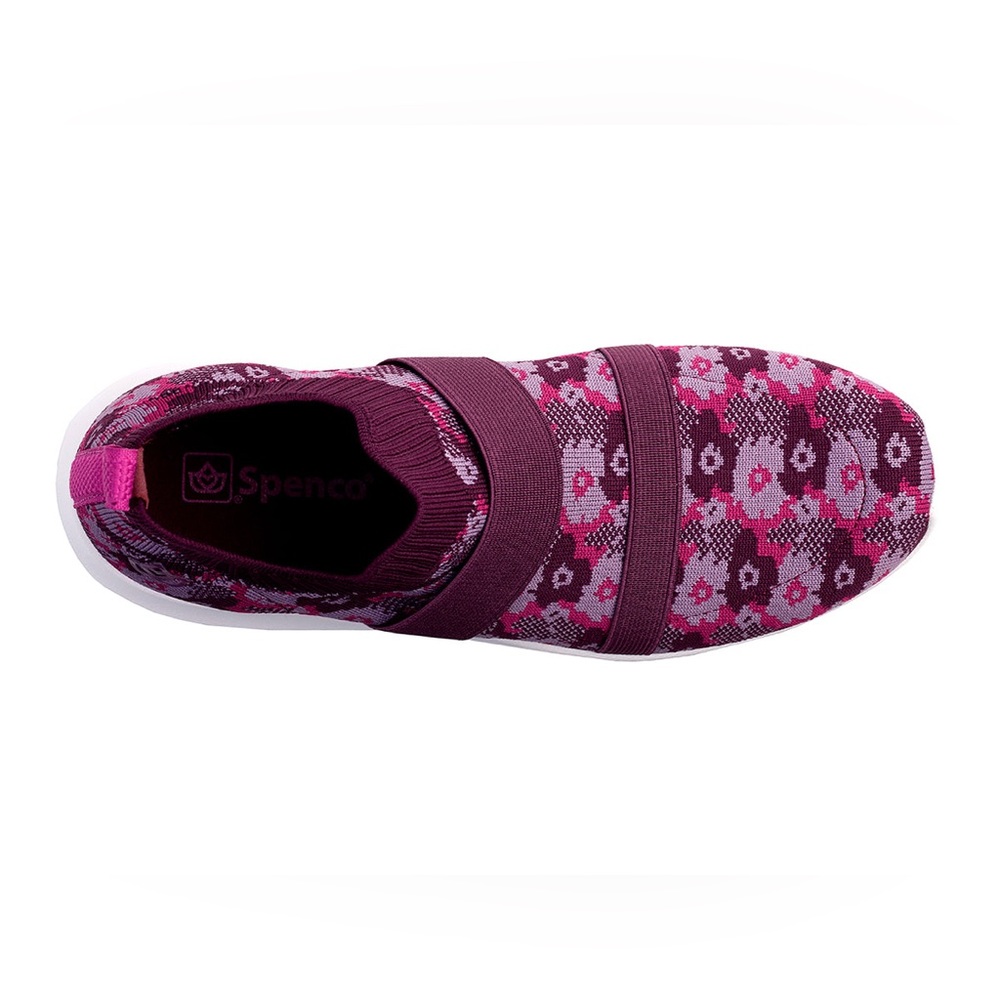 Women's Slip-On Knit Sneakers in Plum Pink - Picture 6 of 15
